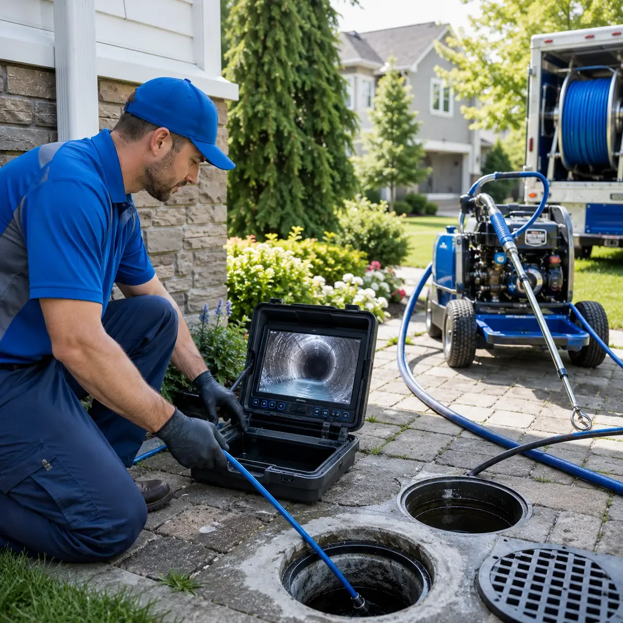 Outdoor drain cleaning professionals serving Guthrie, TX